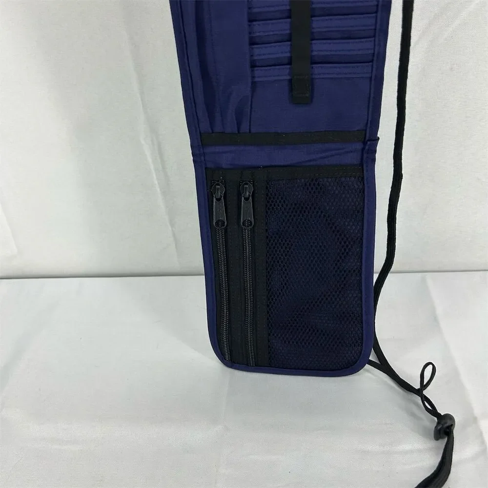 L.L. Bean Women's Blue Crossbody Travel Passport Wallet Bag Slim Unisex